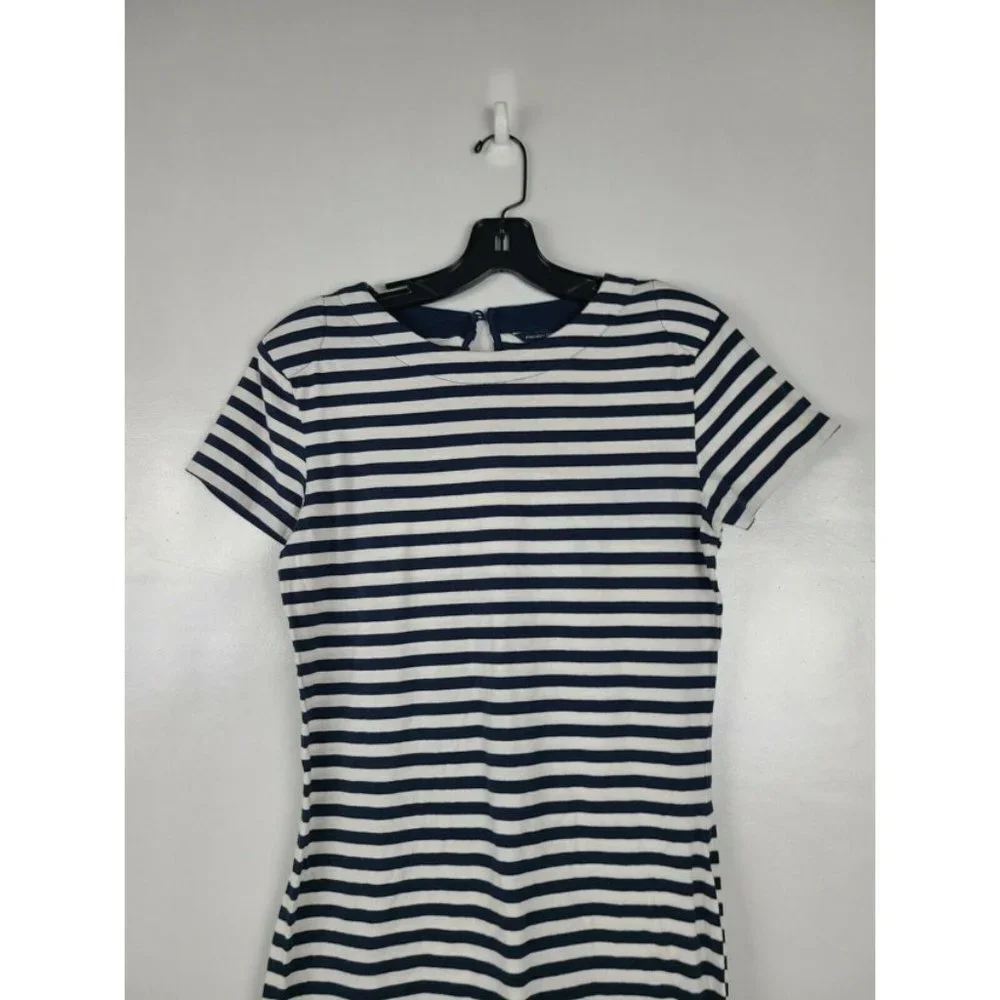 French Connection Striped Cap Sleeve Mini Dress 10 - Picture 3 of 8